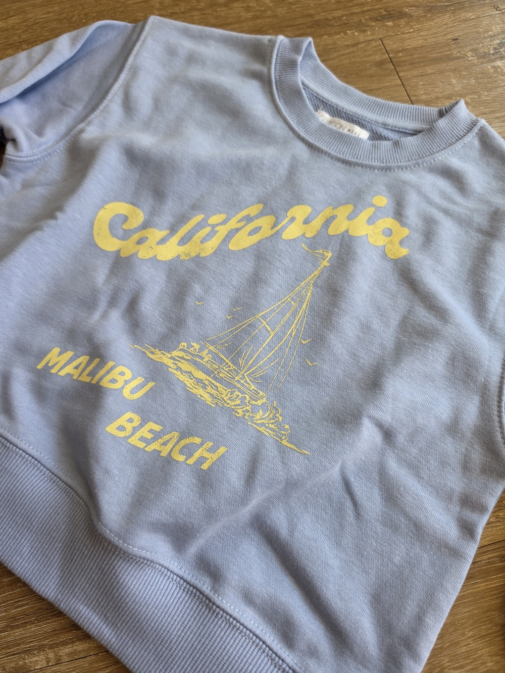Grayson Mini Toddler Girls California Crewneck Sweatshirt - Periwinkle Blue - Picture 3 of 4